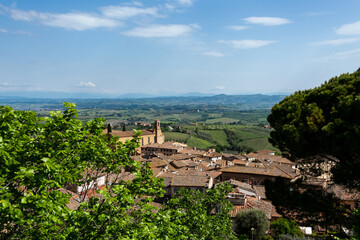 Fototapeta na wymiar View To The North Over San Gimignano