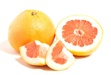 Grapefruit isolated on white background.