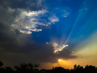 sunset in the clouds