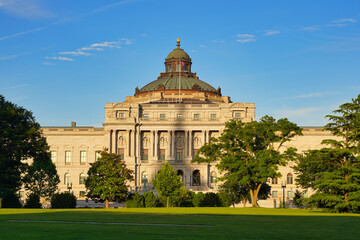Library of Congress in Washington, D.C., USA. One of the largest libraries in the world. Thomas Jefferson Building, the library’s main building.