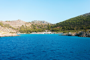 Sacred Monastery of Saint Archangel Michael the Panormitis. Symi island, Greece.