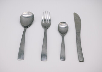 spoon, fork and cutlery knife, eating utensils.