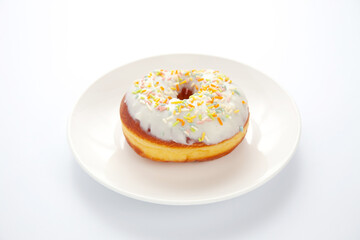 シュガー フロスト ドーナッツ 白背景