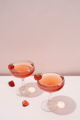 Close up foods cocktails tall glass