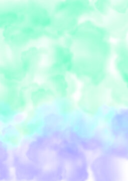 green and lilac light background. hand painted