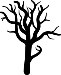 Halloween tree cartoon