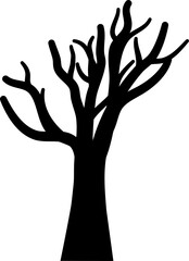 Halloween tree cartoon