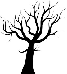 Halloween tree cartoon