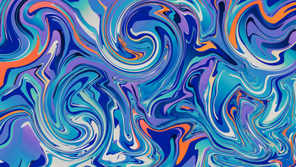 Colorful abstract liquid background. Fluid marble texture. Watercolors ripple background.
