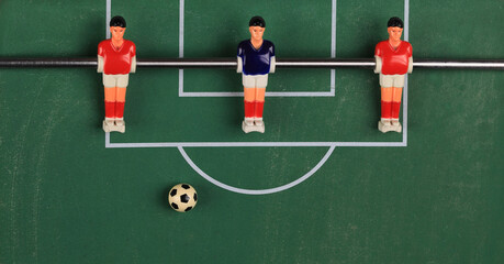 table football and figurines of football players