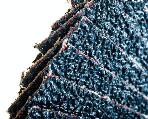 grinding wheel color close-up on a white background