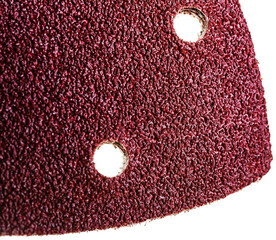 grinding wheel color close-up on a white background