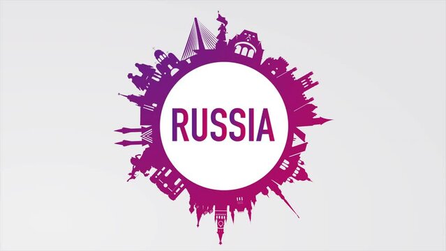 Animation of Russia's famous places