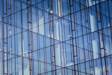 Fototapeta na wymiar Modern office facade close up