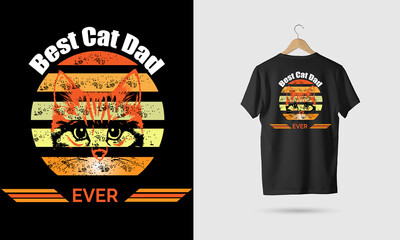 Best Cat Dad  Ever T-Shirts Design, Cat  Lover  Best T-Shirt.