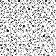 Fototapeta premium Seamless flowers pattern, floral print.