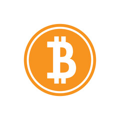 Bitcoin logo. Crypto currency btc vector icon.