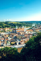 Fototapeta na wymiar Panoramic view of Passau