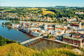 Fototapeta premium Panoramic view of Passau
