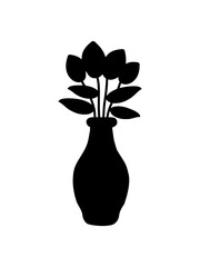 Umriss Silhouette schöne Tulpen 