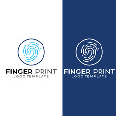 Fingerprint logo,fingerprint scan logo for business card identity.Logo design vector illustration templates and icons.