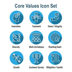 Core Values or Mission and Vision Icons