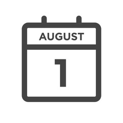 August 1 Calendar Day or Calender Date for Deadlines or Appointment
