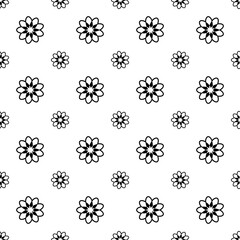 Seamless floral pattern vector flower shape doodle plant abstract texture background illustration for digital paper and print materials.