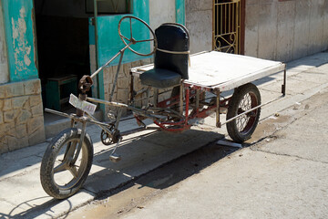 run down bike taxi in trinidad