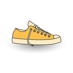 Sneaker icon. Colored vector sport shoe isolated on white background