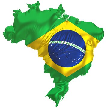 Brasilien mit Flagge