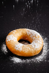 Homemade donuts freshly baked. Homemade pastries.