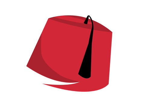 Stylish Red traditional Arabic hat illustration