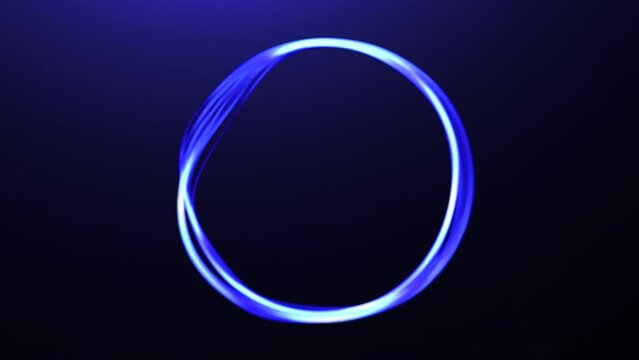 Circle with wave edges. Motion. Stylish minimalistic equalizer in shape of circle. Circle vibrates and moves in musical style of equalizer