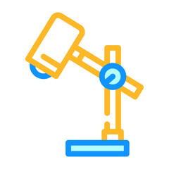 table lighting lamp color icon vector. table lighting lamp sign. isolated symbol illustration