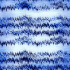  Indigo blue mottled grunge wash linen print pattern. Modern nantucket distressed fabric textile effect background in nautical maritime style. Masculine tie dye worn home deco fashion batik design