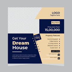 Set of social media post template and marketing webinar other seminars, online courses and classes, suitable modern banner and real estate square banner design template etc.