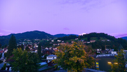 Sonnenuntergang Dornbirn Vorarlberg Sterriech