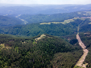 Aerial view of Yundola area, Bulgaria