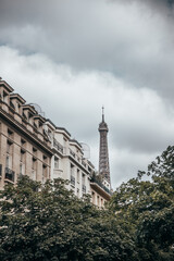 Paris neighborhood close to the eiffel tower