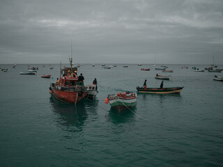 fishing boats in the port