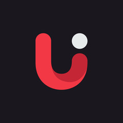 U letter logo design template. UI symbol. Graphic alphabet symbol for corporate business identity. Creative typographic icon concept. Vector element
