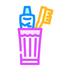 brush your teeth color icon vector. brush your teeth sign. isolated symbol illustration