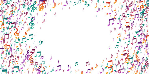 Music note symbols vector design. Song notation