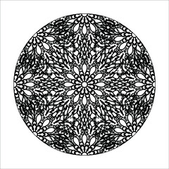 Hand drawn mandala. decoration in ethnic oriental  doodle ornament.