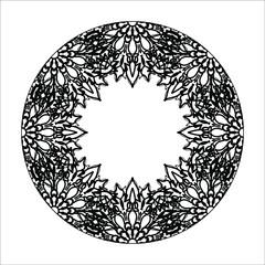 Hand drawn mandala. decoration in ethnic oriental  doodle ornament.