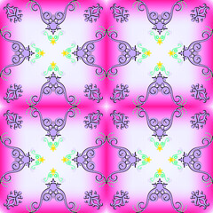  Seamless  pattern multicolor in the Arabian style.