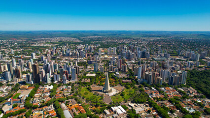 Obraz premium Maringá Paraná Brasil - Vistá aérea de Maringá