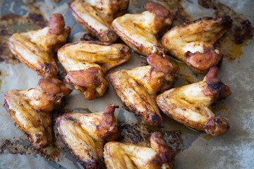Roasted or grilled chicken wings