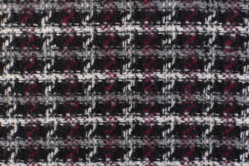 wool textile - dark checkered tweed design